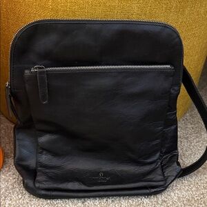 Wild West Black Leather Women’s Backpack Bag